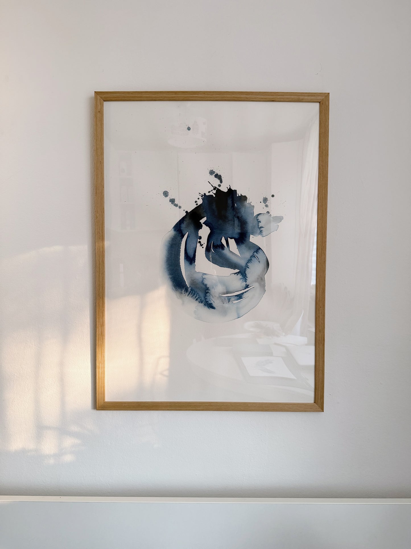 50x70 Original - Statement Breathe 2 - Fin Grain - Watercolor painting