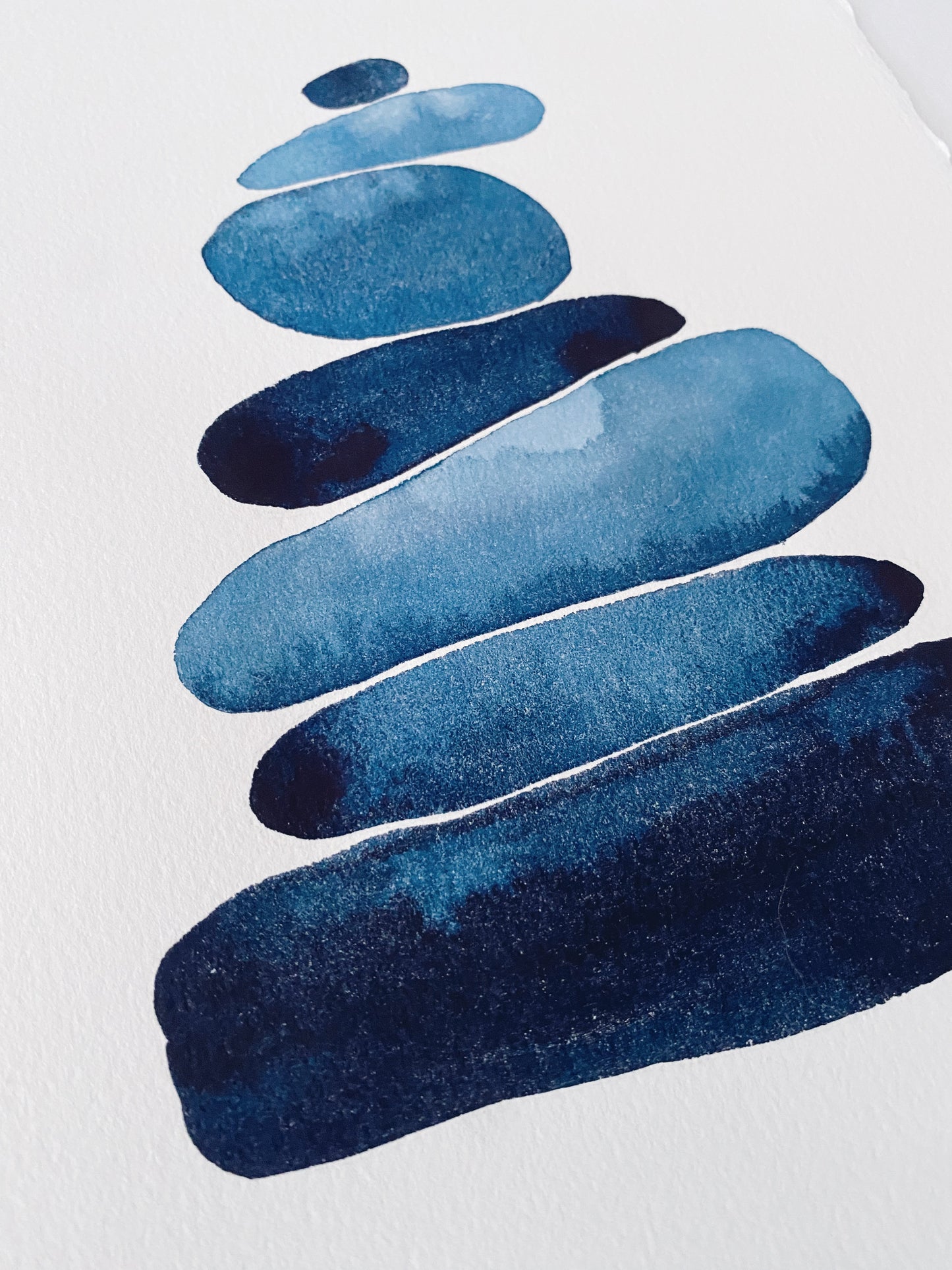 A4 Original - Colectia Zen Stones  - Cold Pressed 3 - Pictura in acuarela 