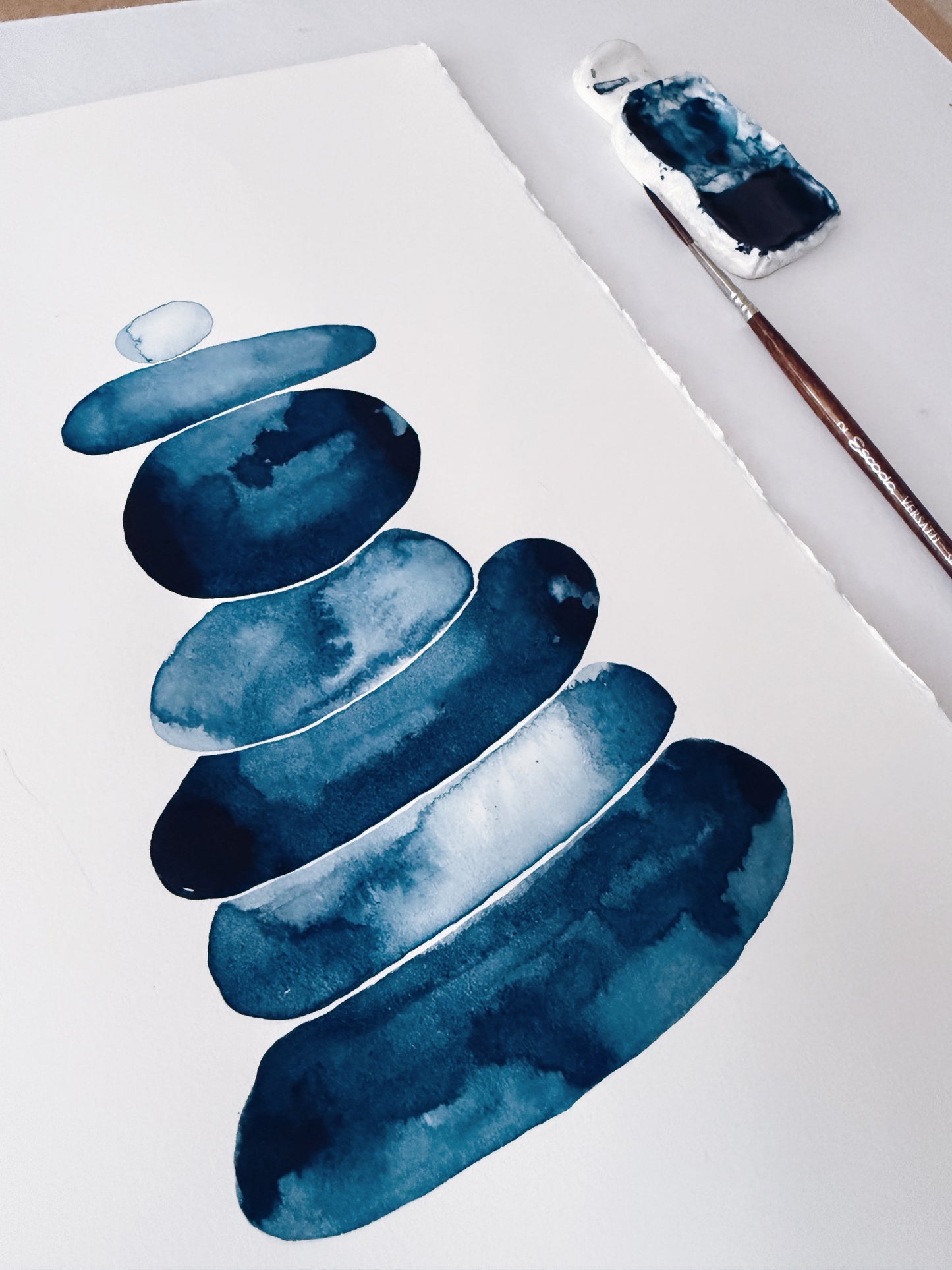 A4 Original - Zen Stones Collection - Hot Pressed 2 - Pictură în acuarelă