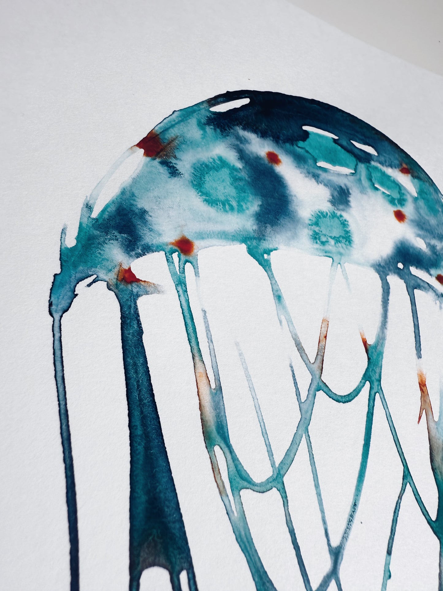 A4 Original - Imperfect Collection Jelly Fish 2 - Fine - Watercolor painting