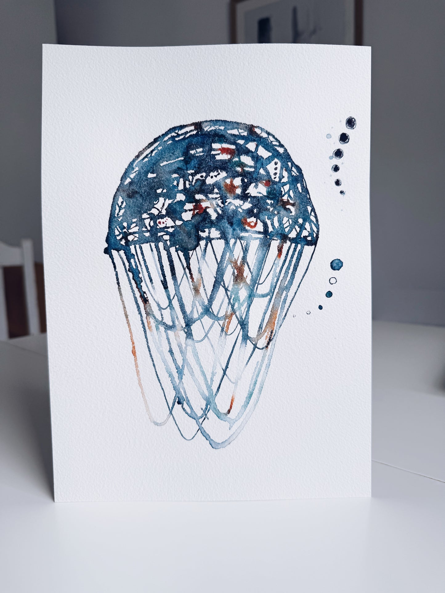 A4 Original - Imperfect Collection Jelly Fish - High Grain - Watercolor painting