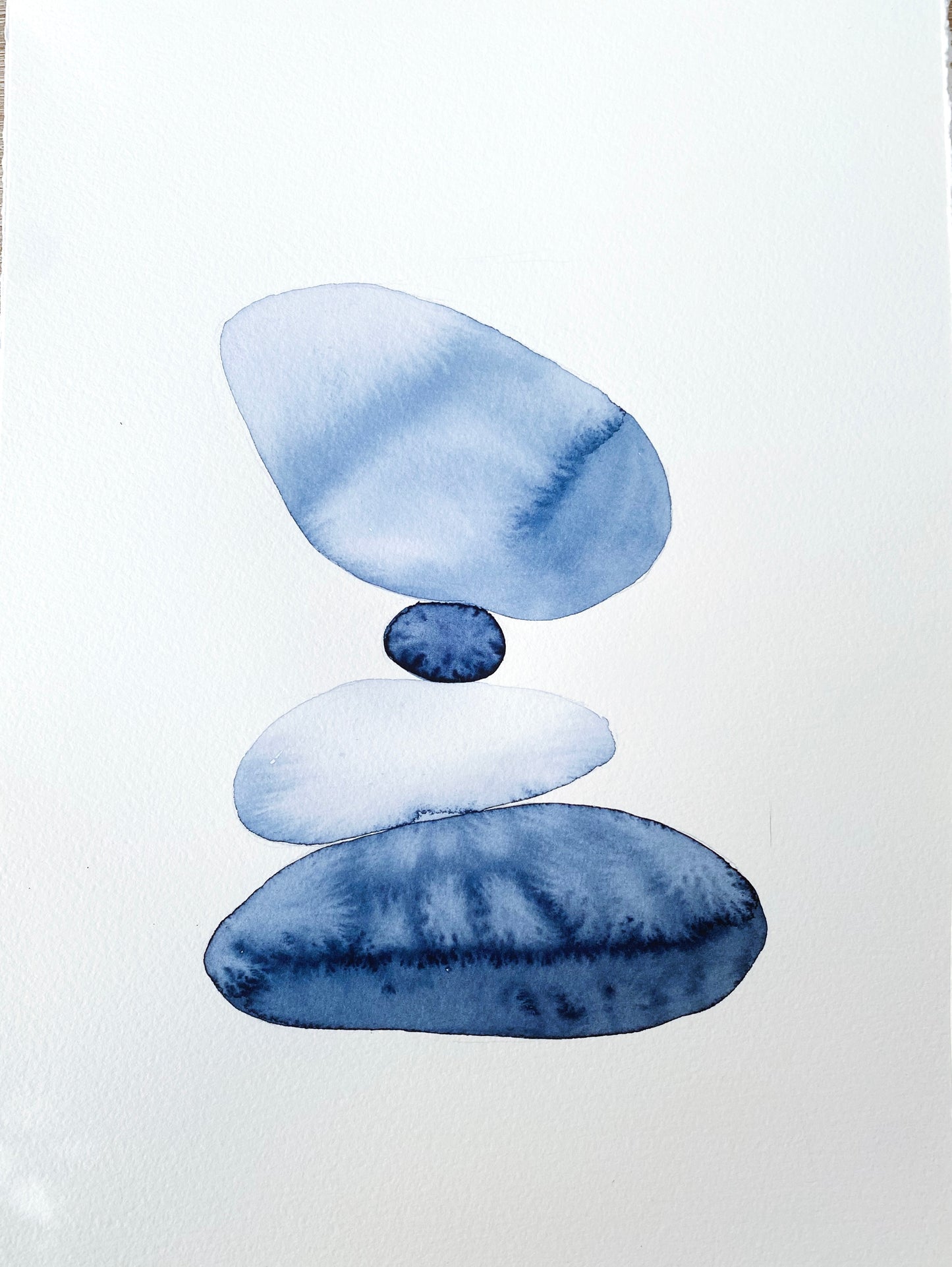 A4 Original - Zen Stones Collection - Fine Grain 2 - Pictură în acuarelă