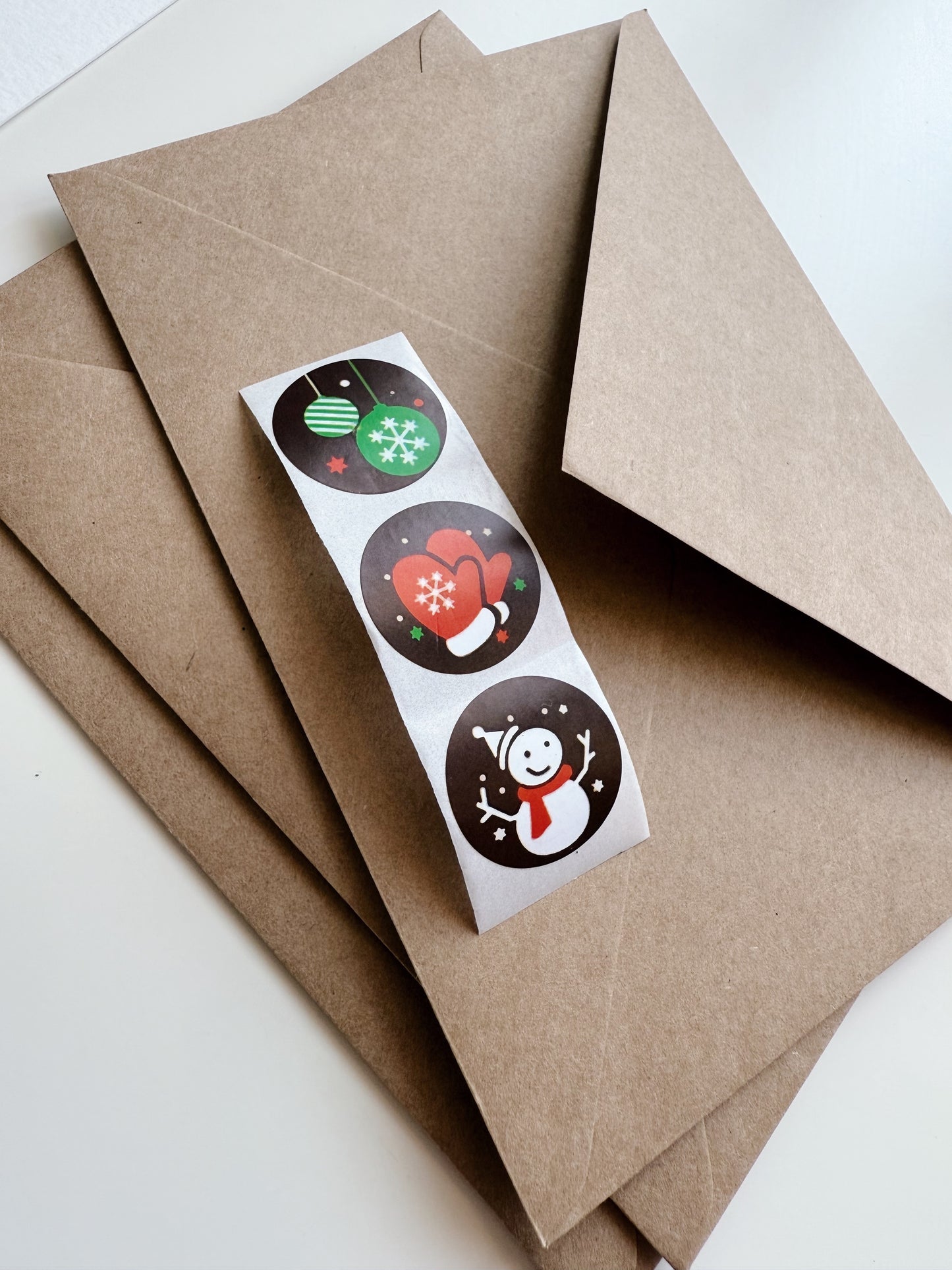 Set pictura 3 Cadouri de Craciun - Pictura pe numere in acuarela  - Handmade - Materiale profesionale + plicuri pentru cadou