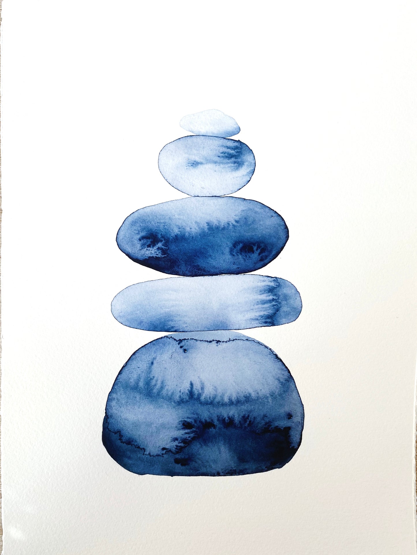 A4 Original - Zen Stones Collection - Fine Grain 1 - Pictură în acuarelă