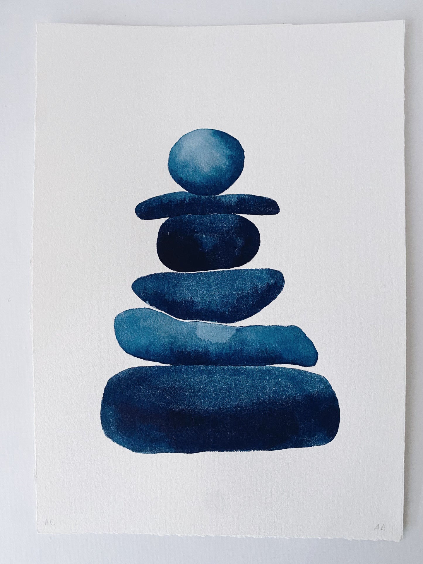 A4 Original - Colectia Zen Stones - Cold Pressed 1 - Pictura in acuarela