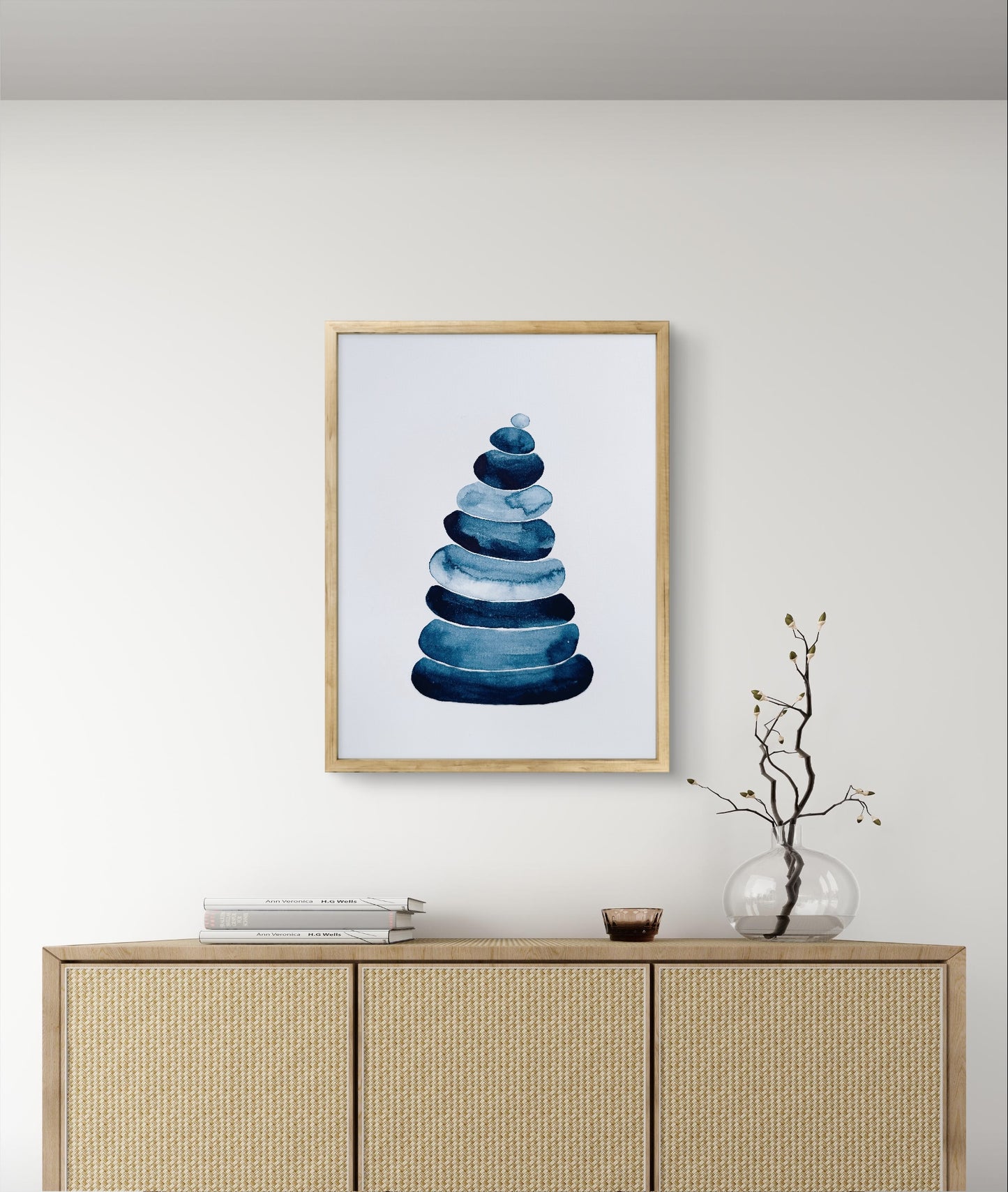 A4 Original - Zen Stones Collection - Hot Pressed 3 - Pictură în acuarelă 