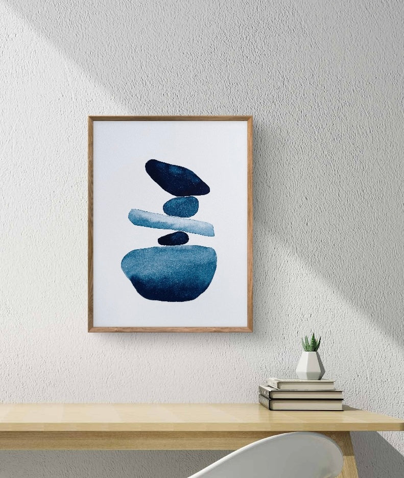 A4 Original - Colectia Zen Stones  - Cold Pressed 2 - Pictura in acuarela