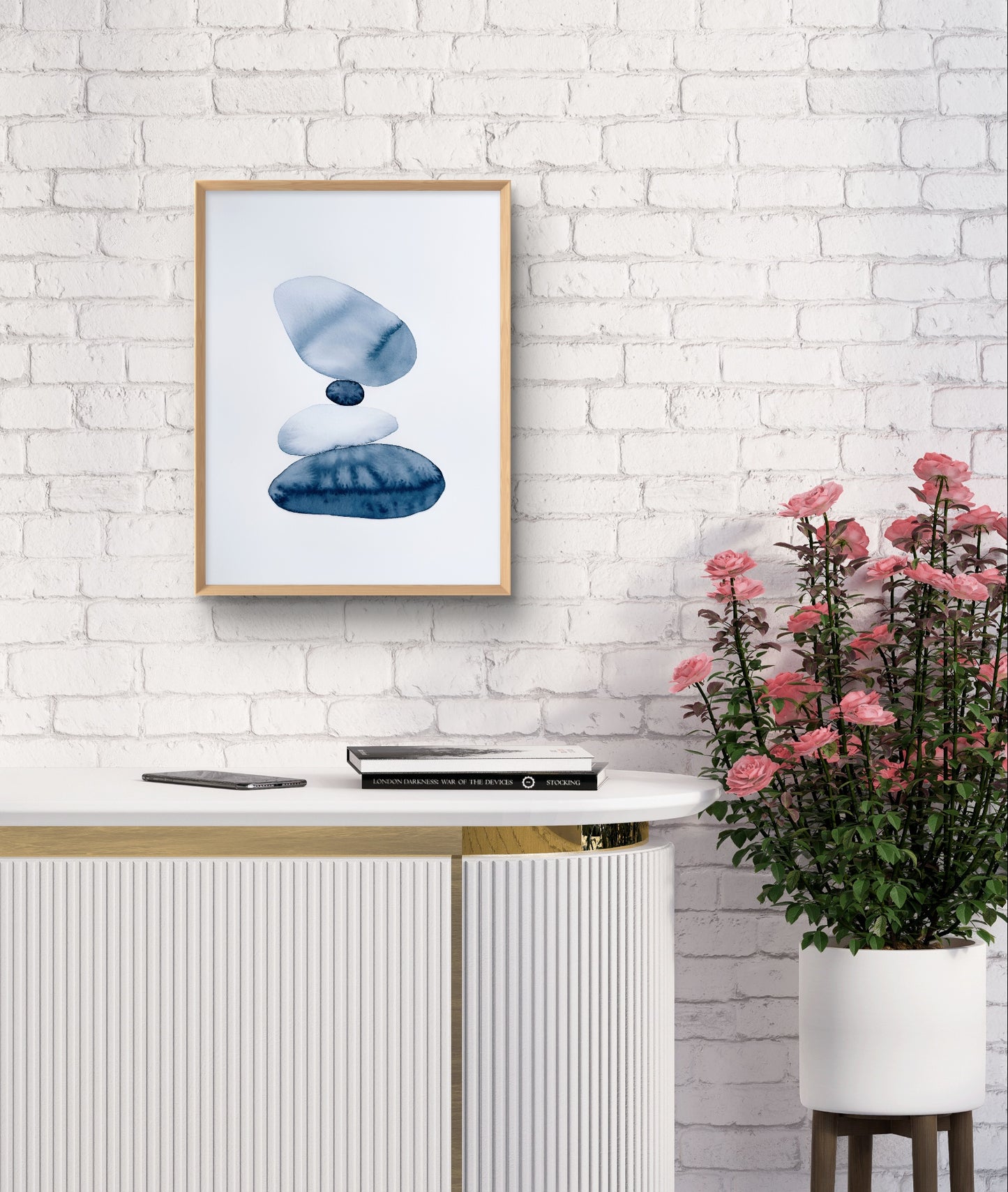 A4 Original - Zen Stones Collection - Fine Grain 2 - Pictură în acuarelă