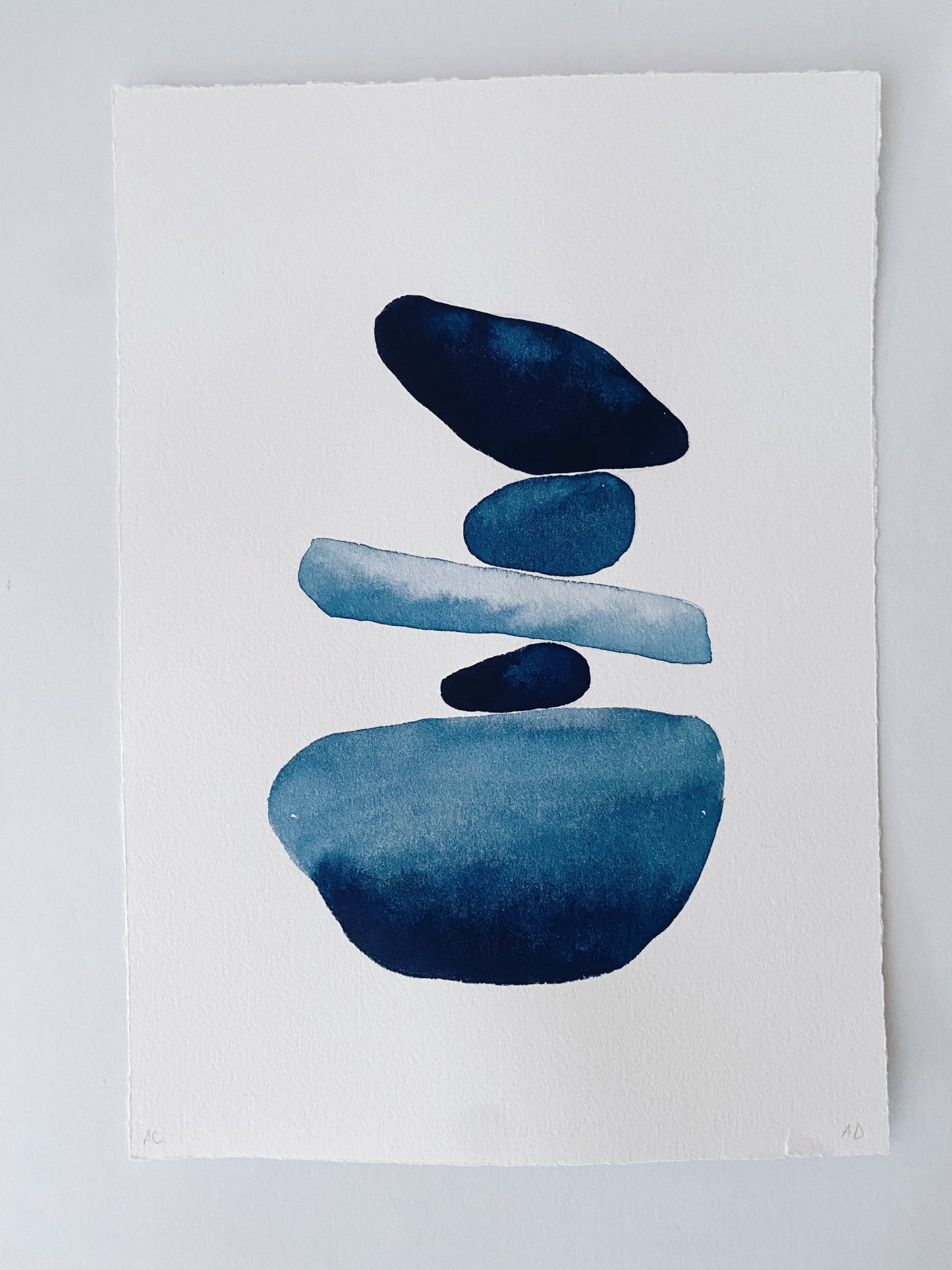 A4 Original - Colectia Zen Stones  - Cold Pressed 2 - Pictura in acuarela