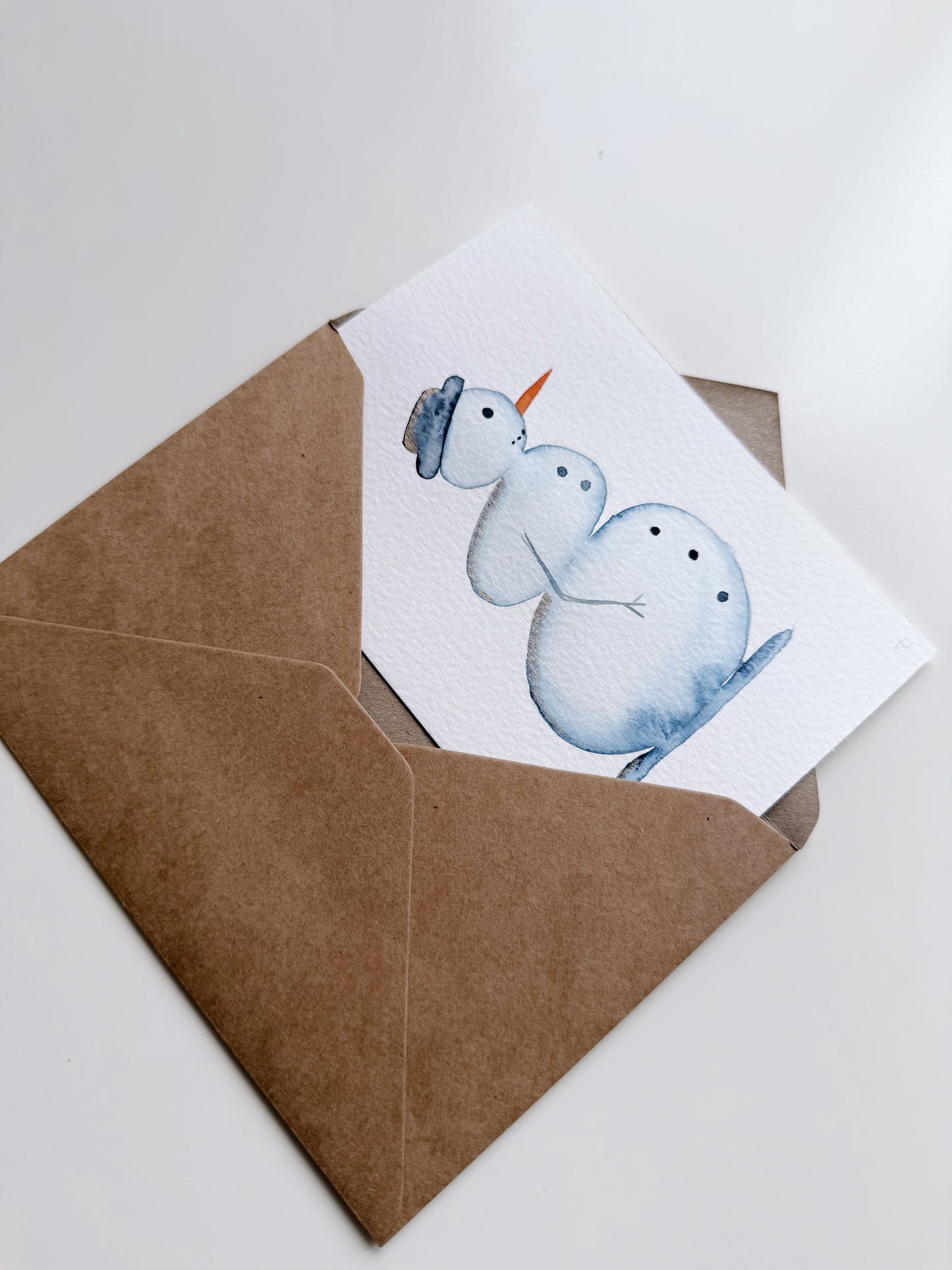 Set pictura 3 Cadouri de Craciun - Pictura pe numere in acuarela  - Handmade - Materiale profesionale + plicuri pentru cadou