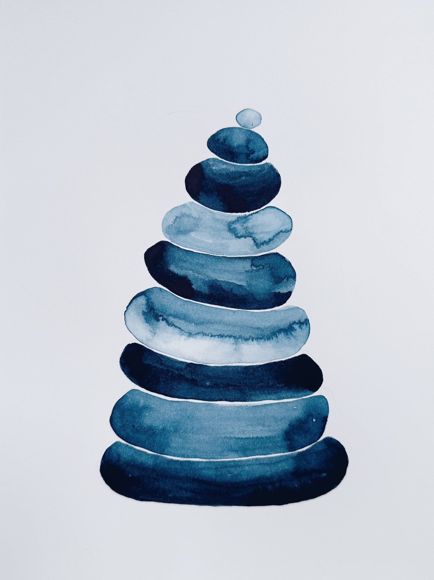 A4 Original - Zen Stones Collection - Hot Pressed 3 - Pictură în acuarelă 