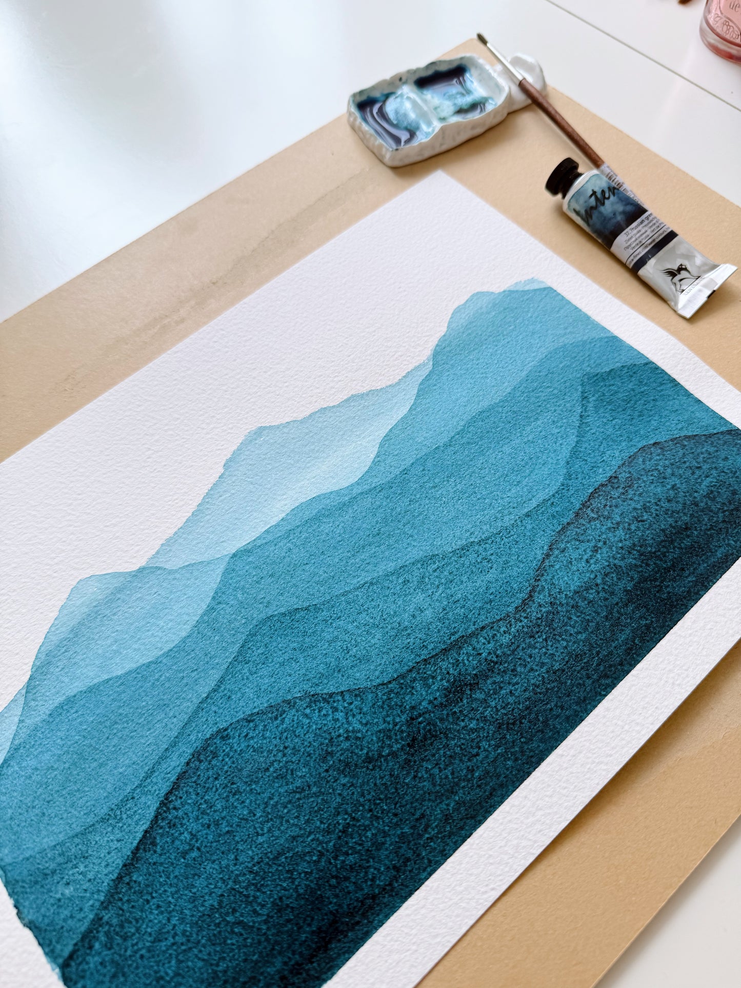 A4 Original - Imperfect Collection - Toscana 2 - High Grain - Watercolor painting