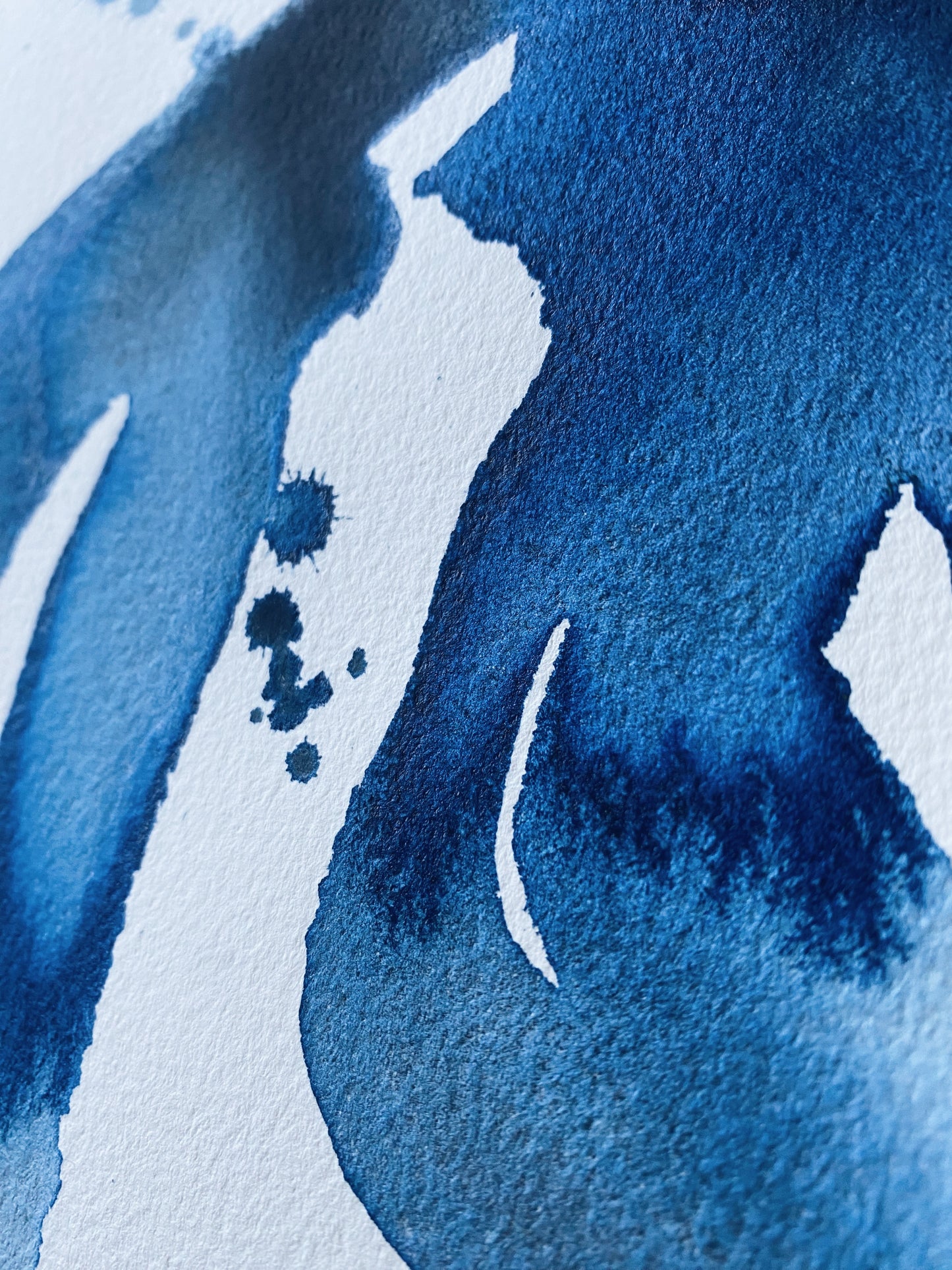 50x70 Original - Statement Breathe 2 - Fin Grain - Watercolor painting