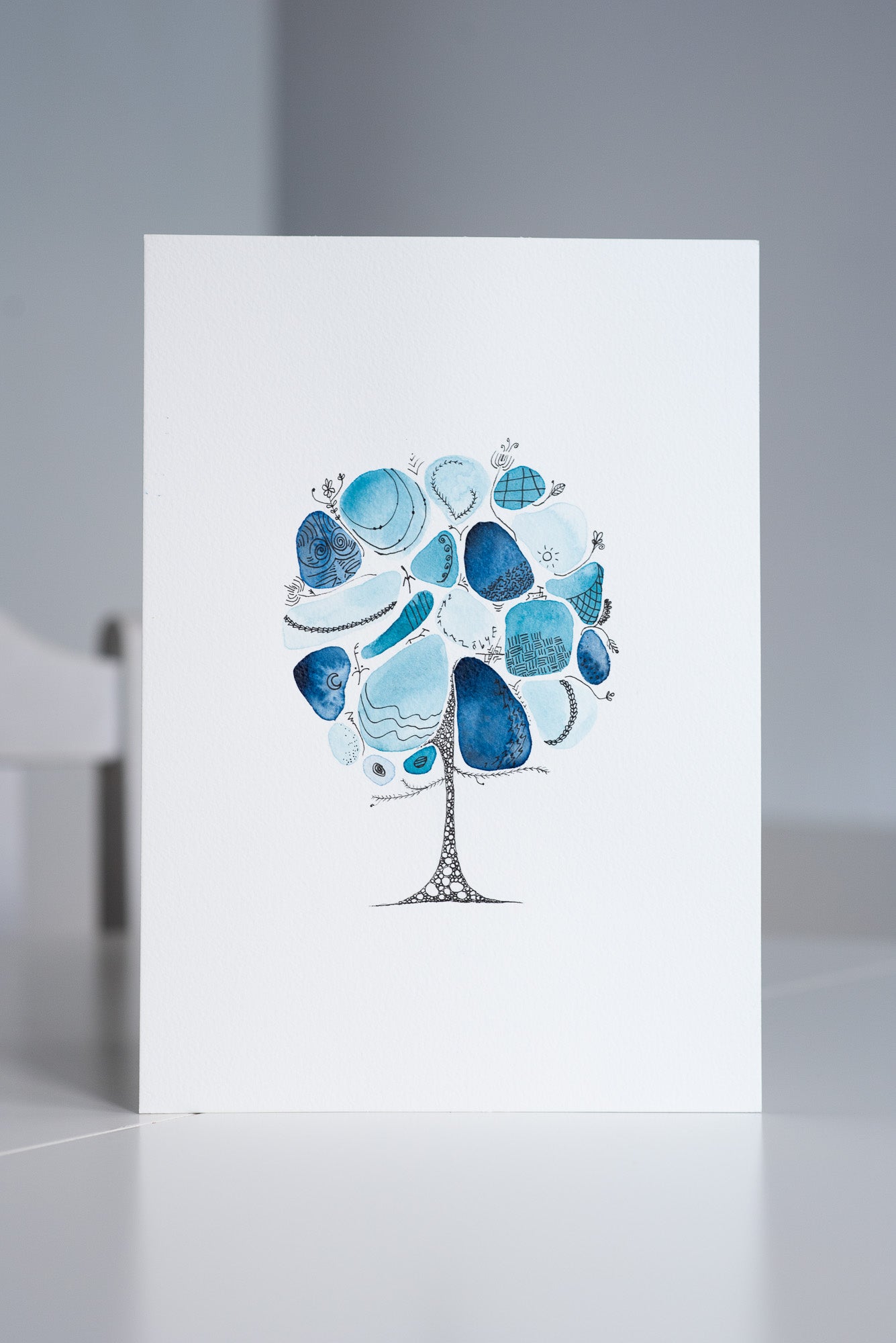 A4 Original - Arborele vieții pictură acuarelă - A103